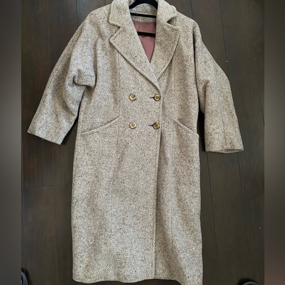 Vintage wool Tweed Coat M